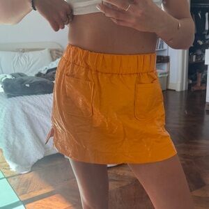 Orange Mini Skirt - La Veste